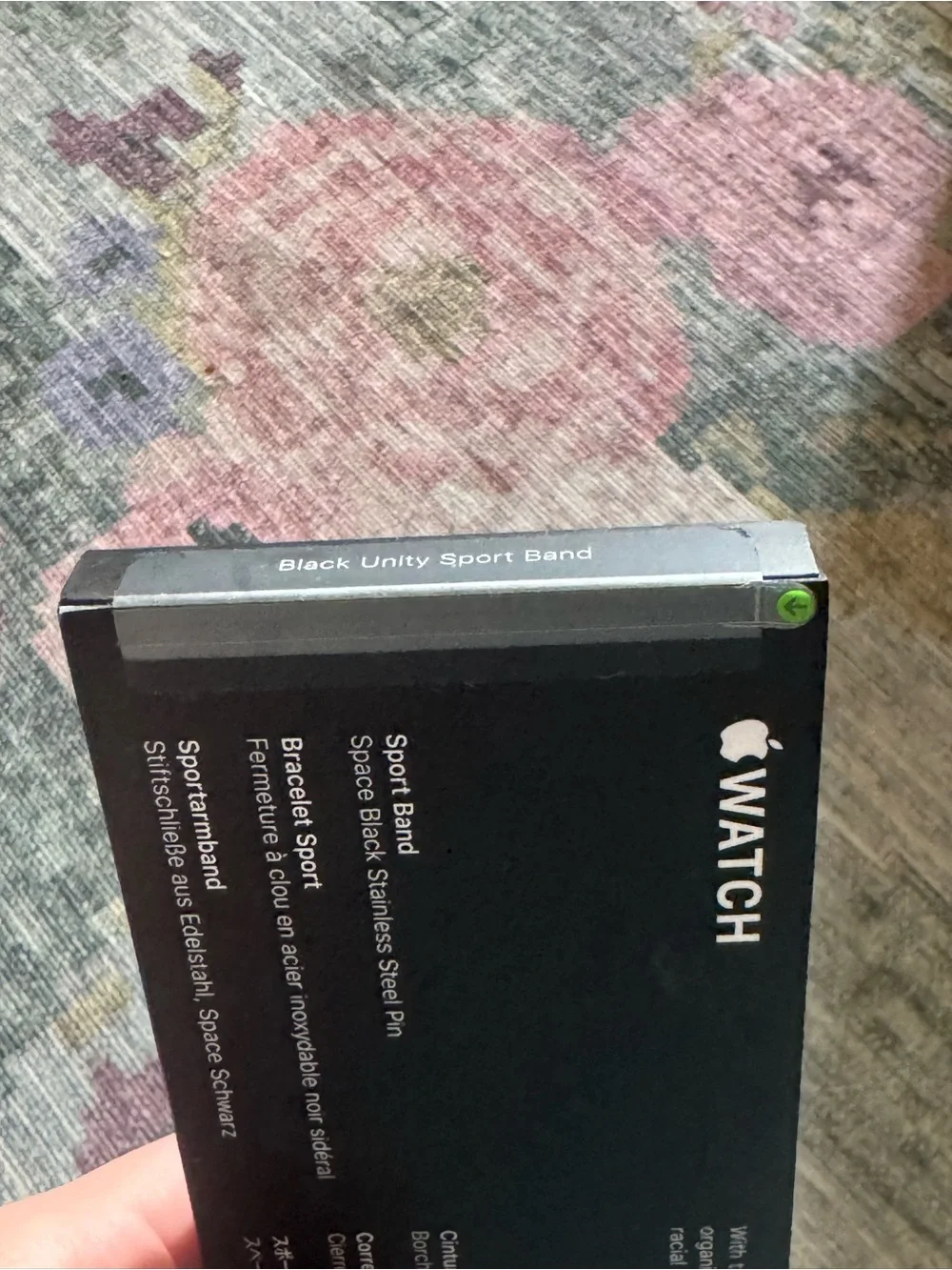 Apple Watch Sport Band in the Black Unity Limited Edition 40mm NWT
